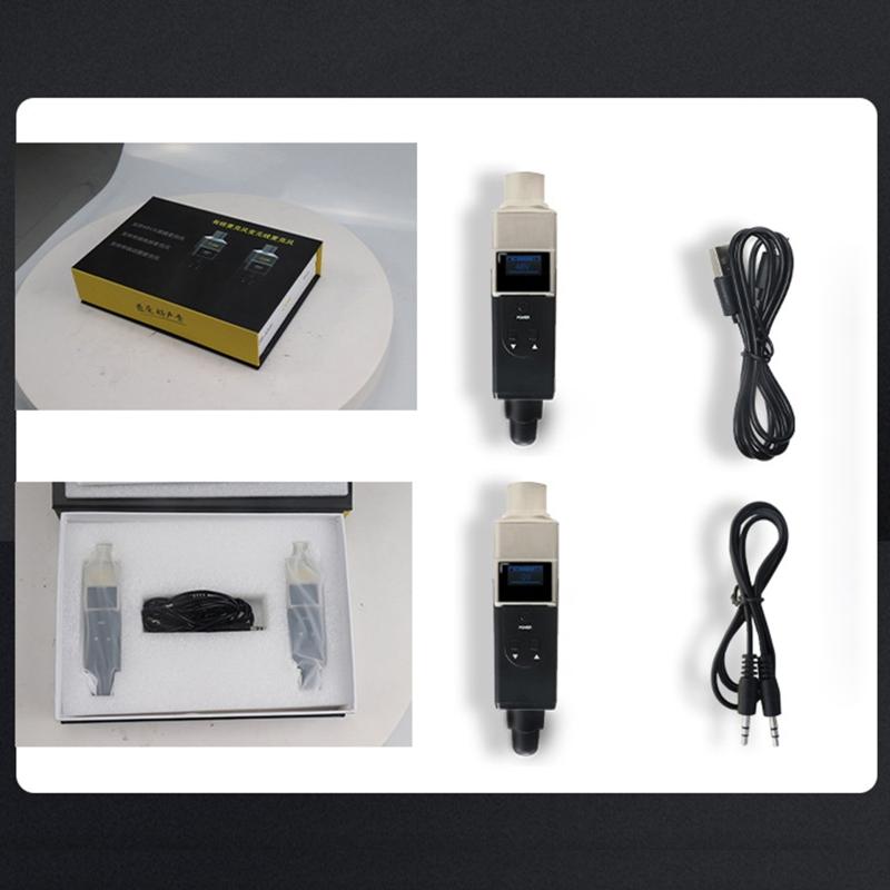 Microphone Wireless System R Transmitter &Receiver for Dynamic Mic  Mixer Mic Adapter LCD Display Screen