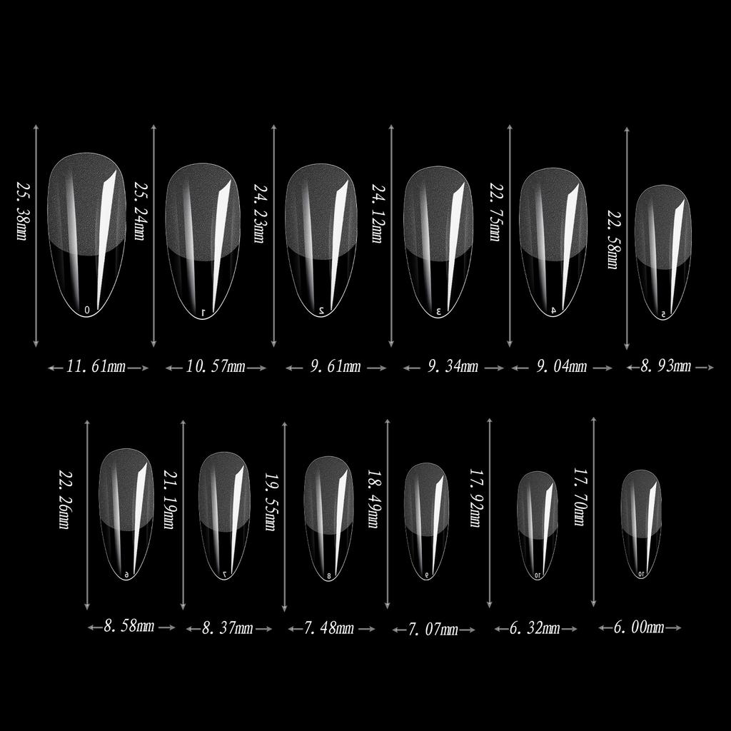 550pcs Soft Gel Nail Tips Medium Short Almond Coffin Stiletto Full Cover  Press on Nails Half Matte Acrylic DIY Extension Tools