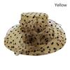 Elegante Grote Brede Rand Bruids Theekransje Bruiloft Hoed UV Bescherming Ademend Organza Hoed Mesh Bucket Hoed Dames