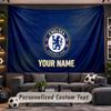 Chelsea FC Personalized Tapestry Support Custom Name, Wall Art Home Decoration