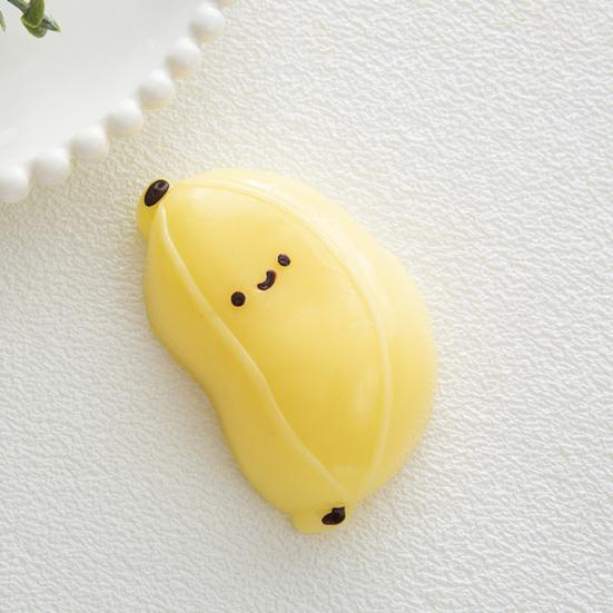 Brinquedo de Apertar Banana Desenho Animado Simulado Elástico Rebote Lento Banana Sorridente Fidget Toy Portátil Formato de Fruta Simulada Brinquedo Sensorial