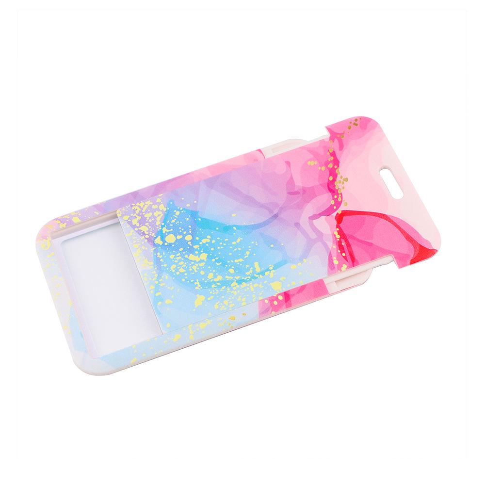 Marble Texture Phone Lanyard & Card Holder for Student/Work ID, Meal & Bus Access.
