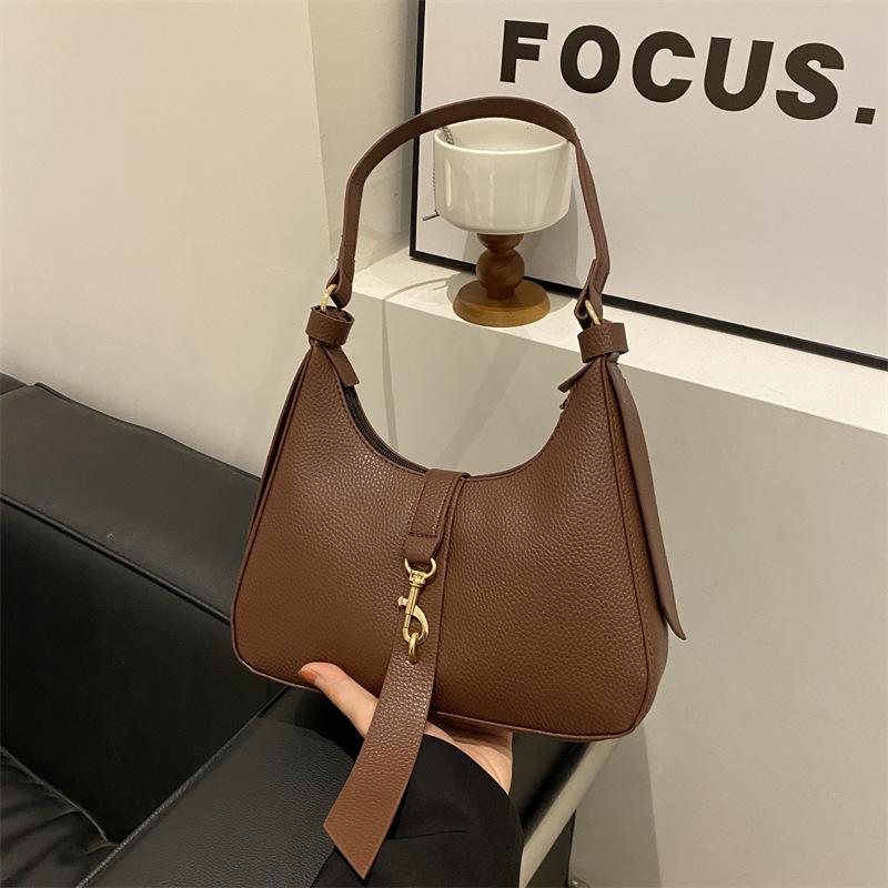 

Foreign-style texture French armpit 2024 spring and summer trend new fashion simple shoulder crossbody wrist women s bag