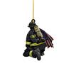 Christmas Firefighters Double sided Acrylic Car Pendant Fireman Xmas Tree Hanging Decoration Fireman Noel Ornaments Navidad