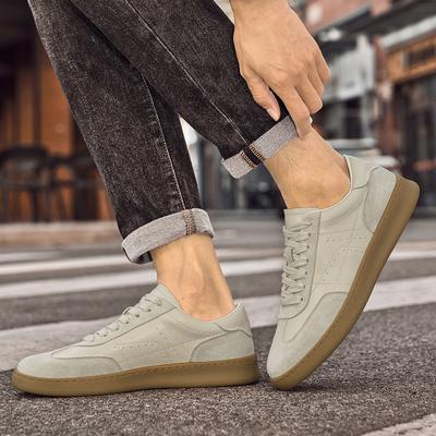 Fashion Designer Men Leather Casual Shoes Lace-up Men Lightweight Comfortable Soft Walk Sneakers Driving Flats Men Outdoor Oxfords Shoes