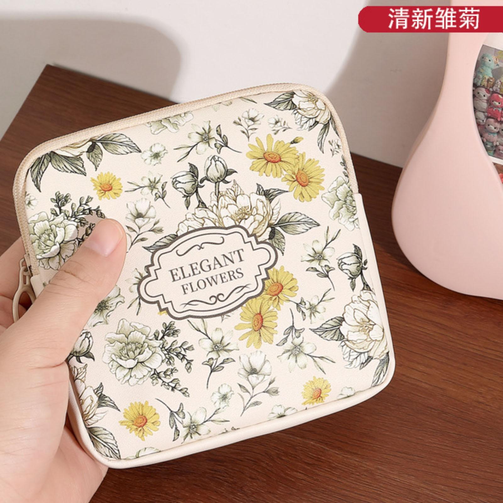 

Портативная менструальная сумка для женщин, сумка для хранения наушников и кабелей для передачи данных, косметичка для помады, портативный кошелек для монет большой вместимости One Size