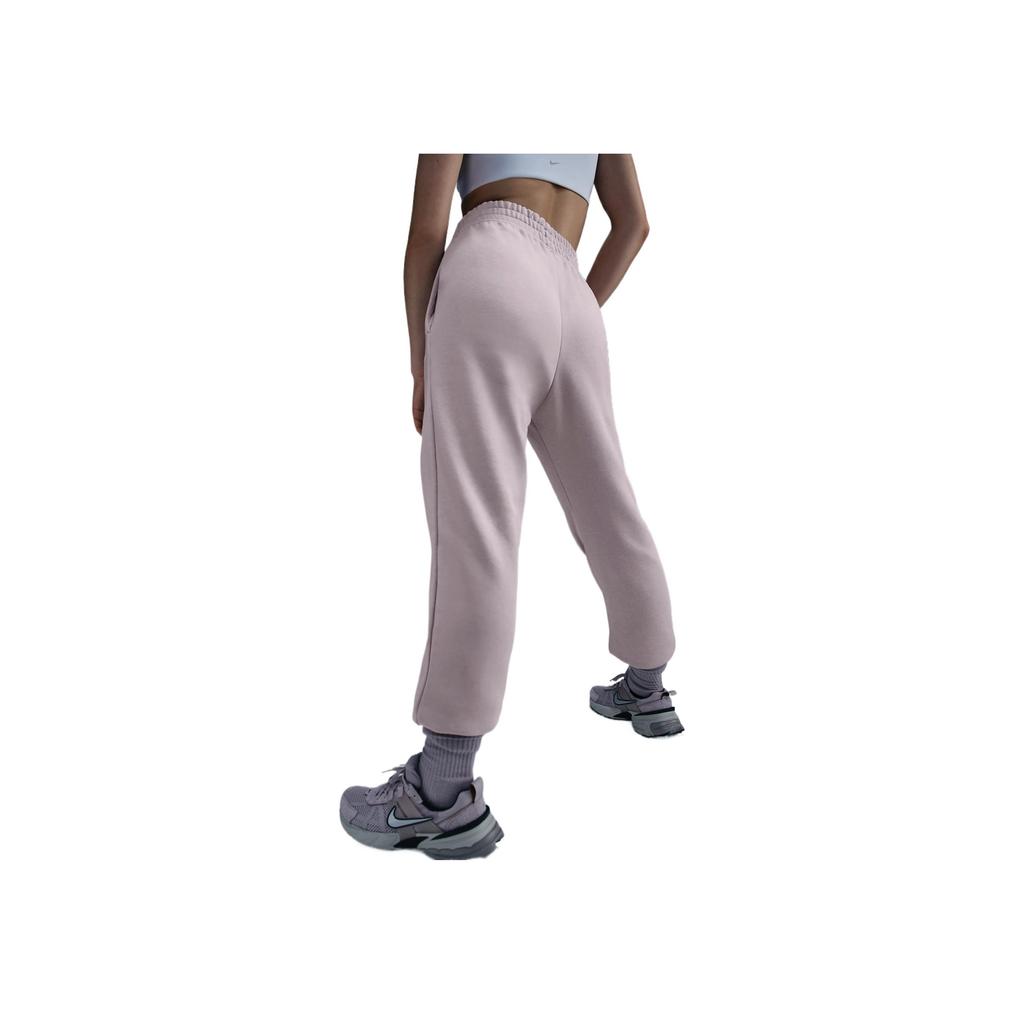 Nike Swoosh Sportswear Essentials Series Comfortable Soft Warm Casual Pants Women Bottoms Platinum-Purple White BV4090-019