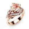 Fashion Micro Diamond Ring Ring Rose Gold Zircon Ring
