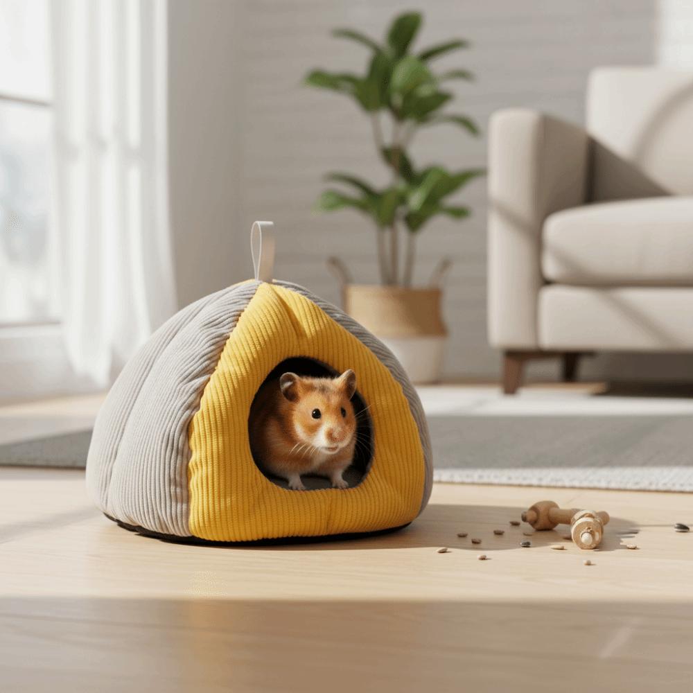 Ninho de Algodão de Inverno Espesso para Hamster Cama Quente para Rato Casa Ninho para Dormir de Coelho Sala de Estar
