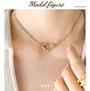 Korean Fashion Titanium Heart Clavicle Necklace with Double-Sided Texture