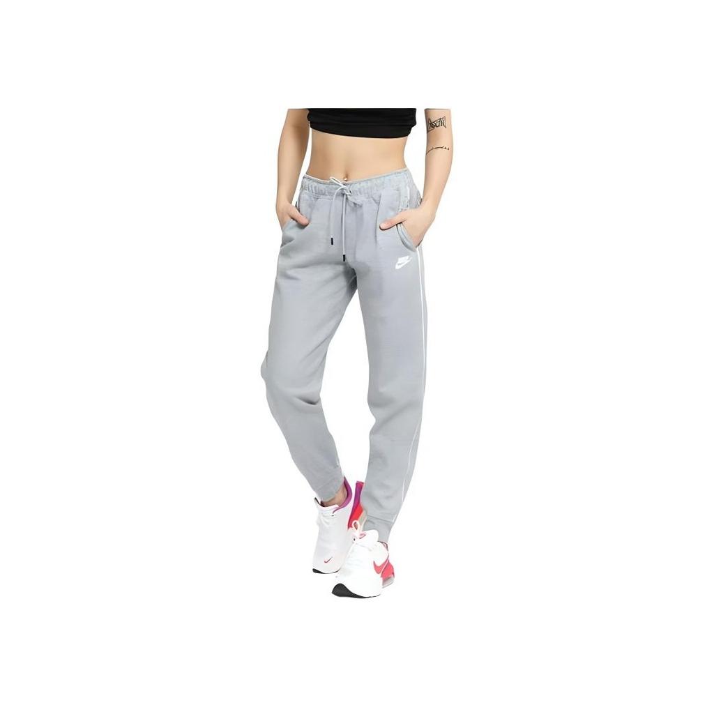 Nike Logo Print Drawstring Joggers Women Bottoms Grey CZ8340-063