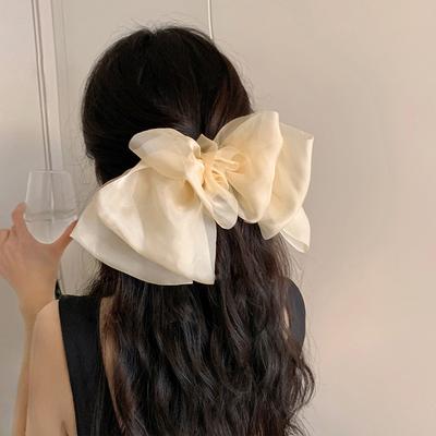 Super Fairy Big Butterfly Chiffon Hairpin Summer Internet Celebrity High Ponytail Spring Clip 2025 Back Head Hair Accessories