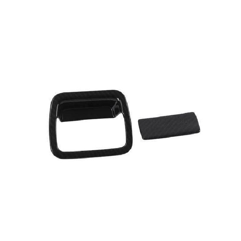 For Cadillac XT6 2020-2022 Carbon Fiber Co-Pilot Storage Box Handle Sticker 2PCS