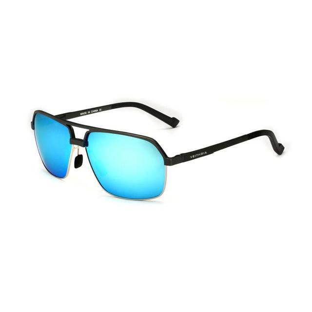 VEITHDIA Aluminum Magnesium Alloy Polarized Sunglasses Men Square Vintage Male Sun Glasses 6521