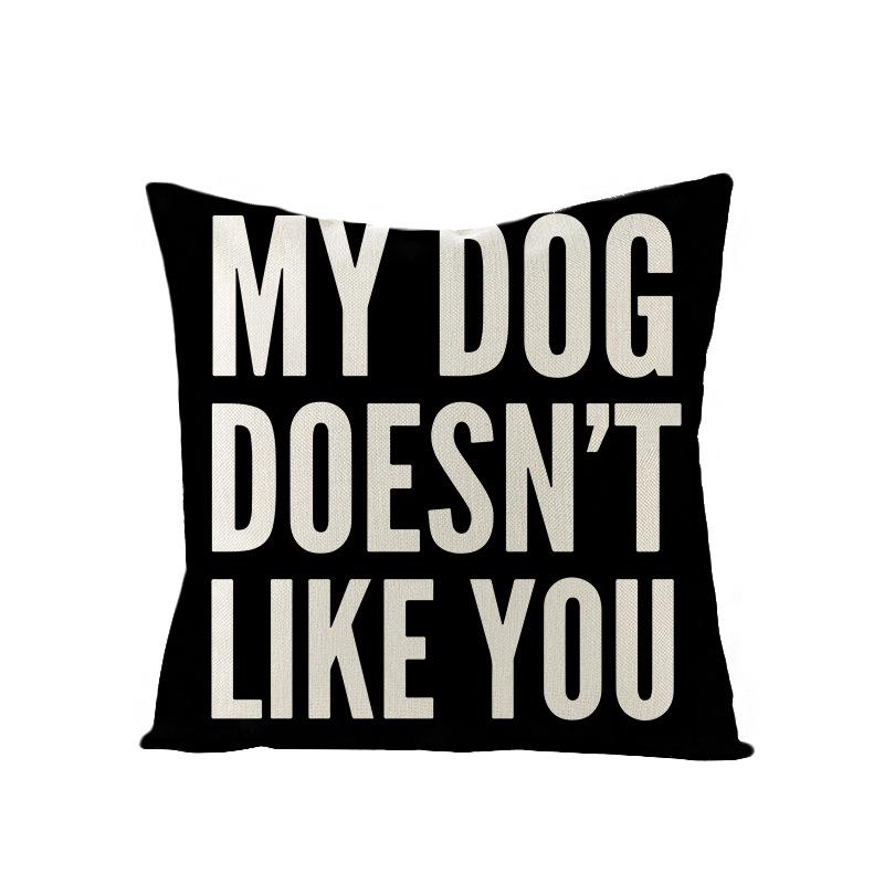 Home Furnishings Nordic Polyester Cushion Cover Black Letter Digital Print Cushion Cover Cushion Cover
