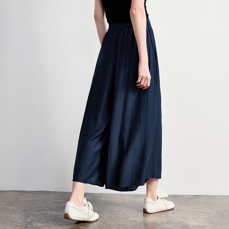 Women's Loose Wide-Leg Cropped Pants