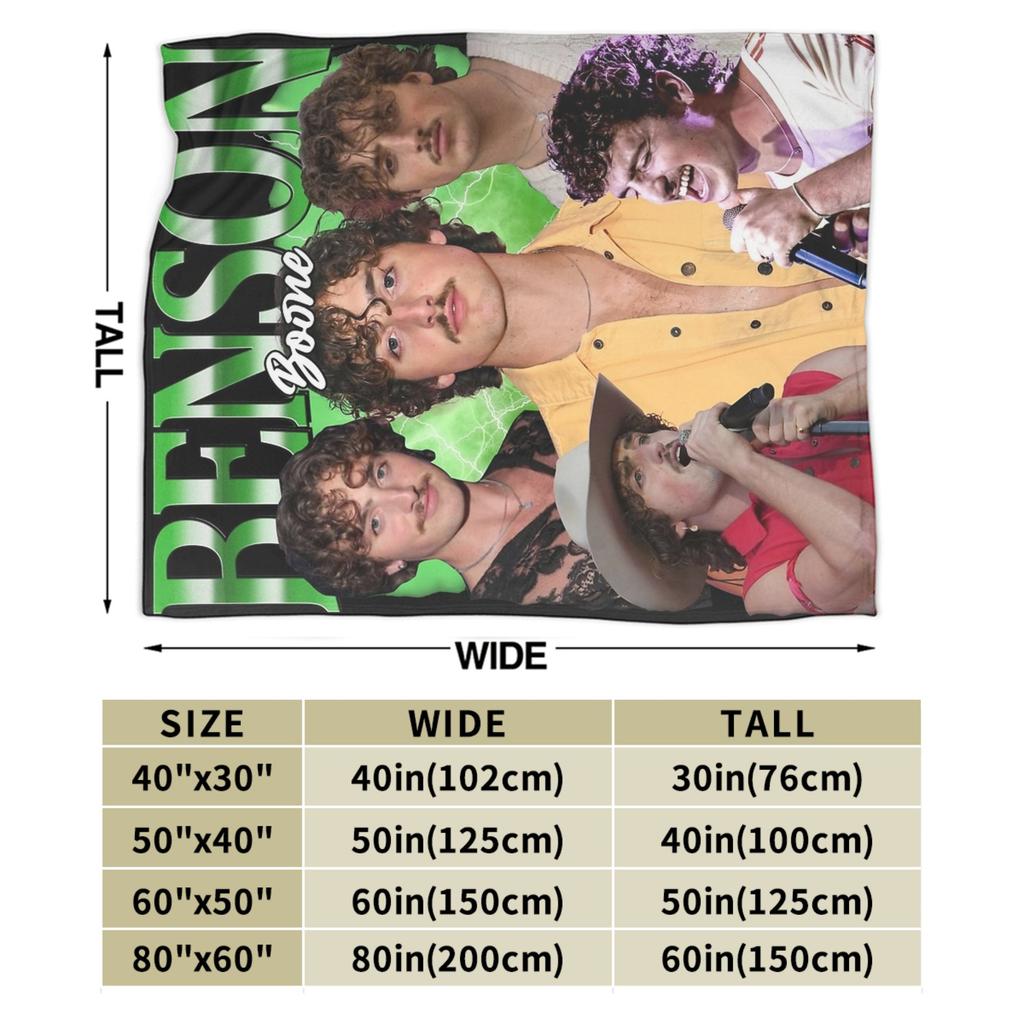 Benson Boone Blanket Warm Soft Fashion Plush Throw Blanket For Outdoor Camping Flannel Bedspread Bed Cover
