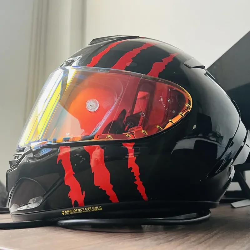 2PCS Motorcycle Monster Claw Scratch Stickers DIY Motocross Helmet Body Vinyl Decals for BMW KTM Kawasaki YAMAHA SUZUKI HONDA