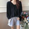 2025 Spring/Autumn Korean Loose-Fit Hooded Pullover Sweater for Women - Long-Sleeved Trendy Style