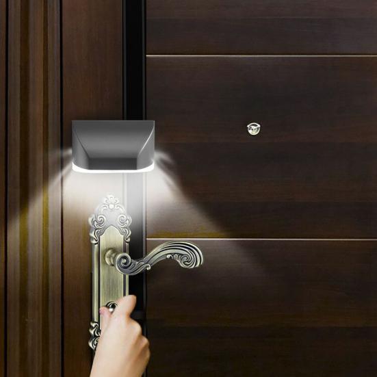 4-LED PIR Infrared Home Door Cabinet Motion Sensor Keyhole Night Light Lamp