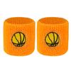 2Pcs Kids Sports Wristband Ball Embroidery Stretch Breathable Sweat Absorbing Boys Girls Knitted Basketball Volleyball Wrist Protector Sweatband