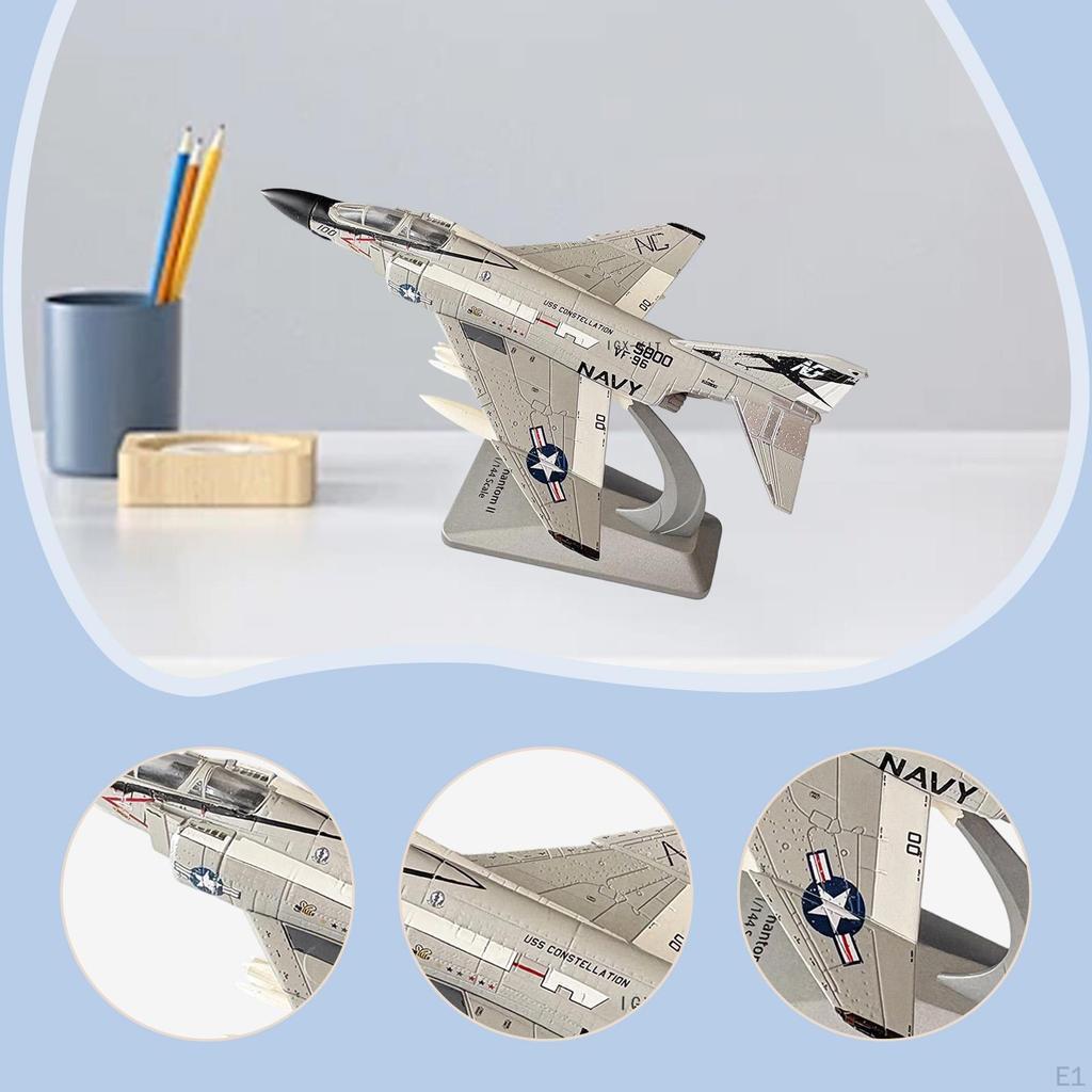 1/144 Alloy Fighter Aircraft Model Realistic Collection Toy Simulation Airplane for Desk Shelf Room