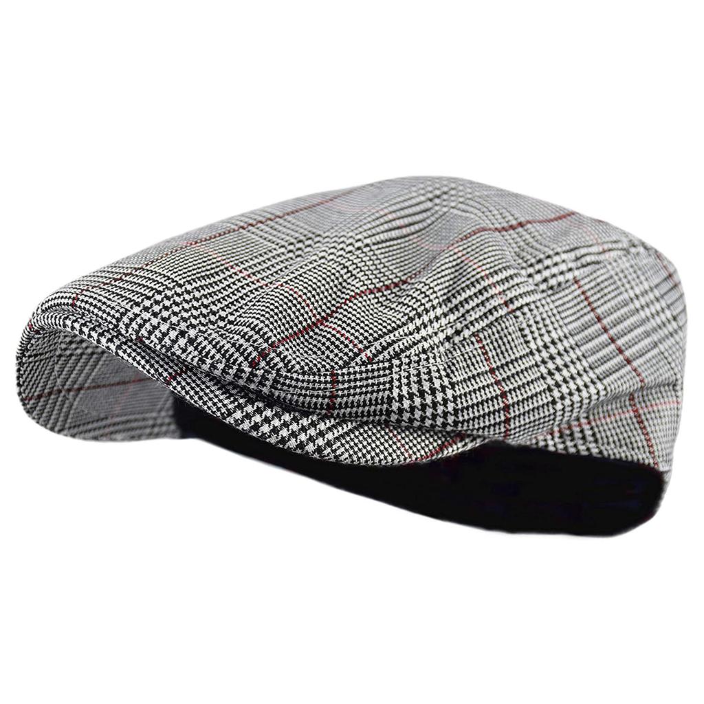Men's Classic Herringbone Tweed Wool Blend Newsboy Ivy Hat