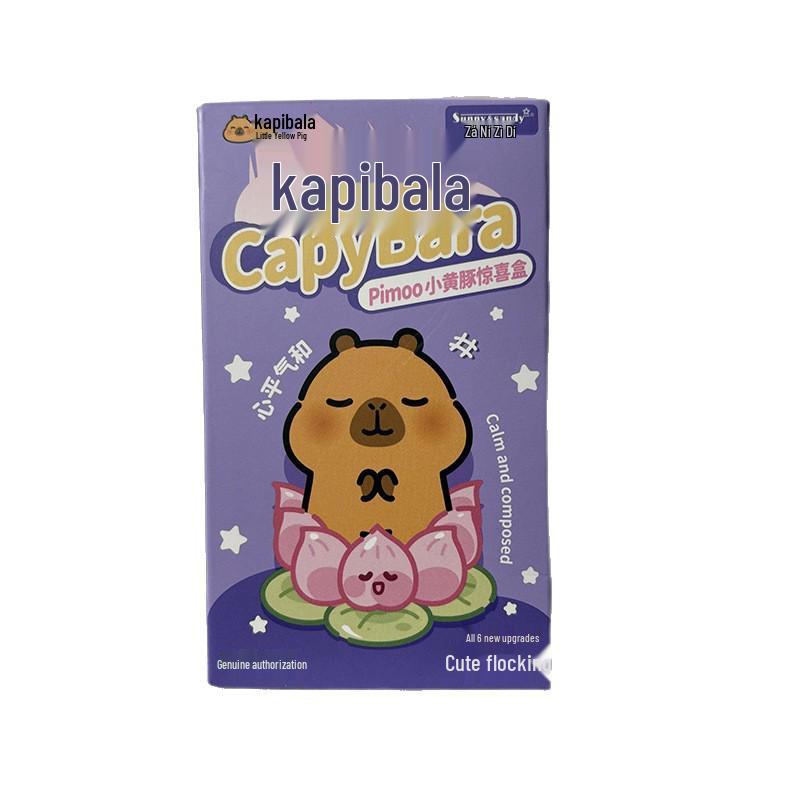 Flocked Capybara & Little Yellow Pig Surprise Box - Trendy Play Figure Gift
