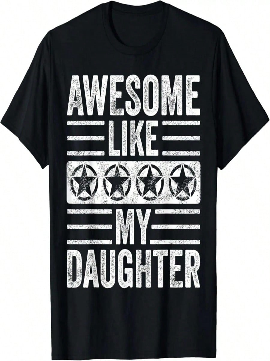 Awesome Like My Daughter _ Funny Vintage Father Mom Dad Joke T-Shirt S разноцветный