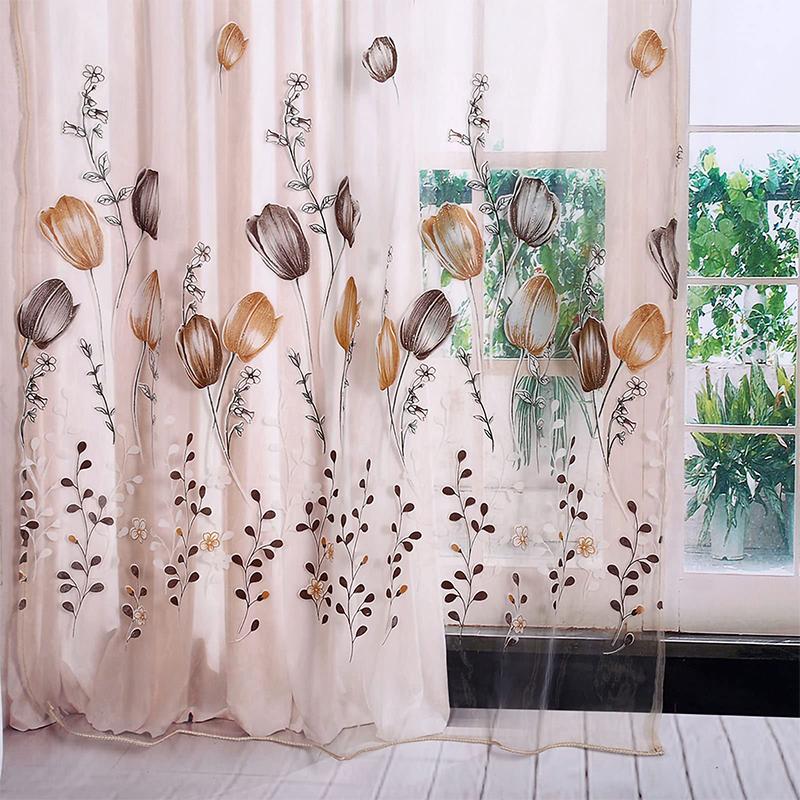 Sheer Curtains Floral Curtains Window Sheers Lace Curtains Curtains Sheer Semi Sheer Curtains