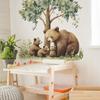 Cartoon Parent-child Brown Bear Bedroom Living Room Entrance Hall Home Background Beautification Wall Stickers