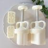 Mooncake Mold Baking Mould Hand Pressure Moulds Blessing Word Shaped Chinese Dessert Molds Perfect Gift for Baking Lover