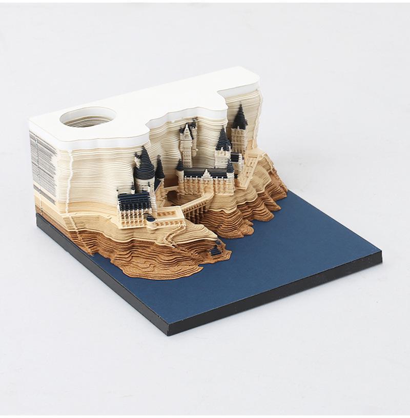 3D Stereoscopic Sticky Note Sculpture 2026 Calendar: Creative Tear-off Convenience Pad and Desktop Ornament