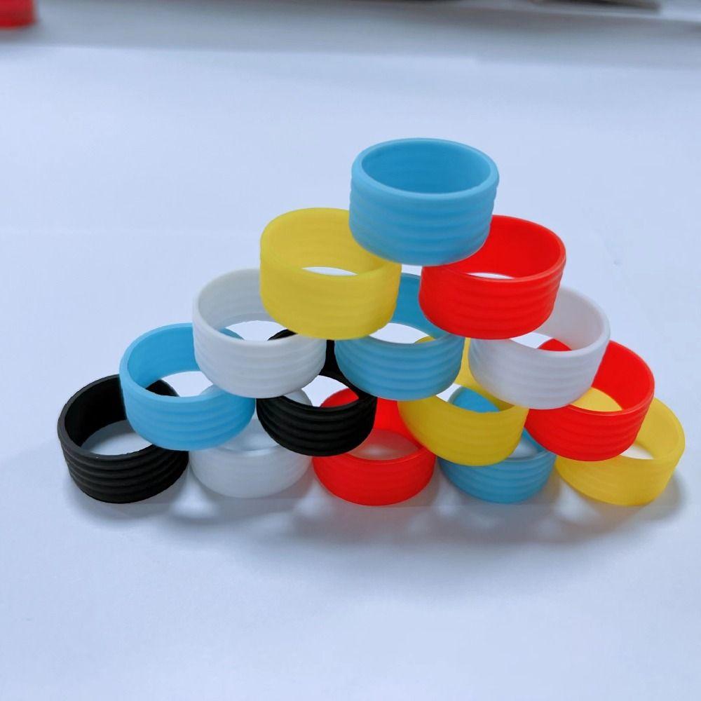 4 Pcs Sweat-absorbing Rubber Tennis Racket Grip Silicone Racket Handle Rubber Ring  Universal
