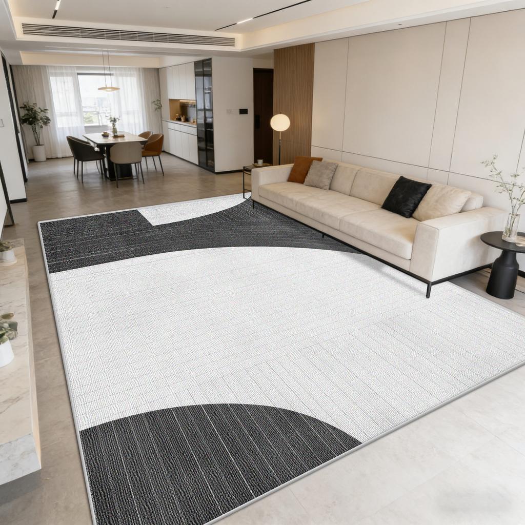 Modern Minimalism Geometric Carpet Home Large Area Non-slip Washable Rugs Easy Clean Cloakroom Bedroom Customizable Floor Mat