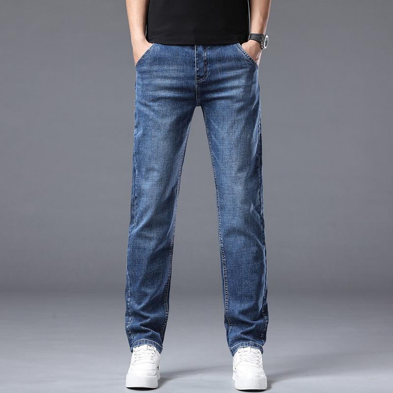 Men's Stretch Denim Trousers - New Arrival Trendy Relaxed Straight-Leg Casual Trousers