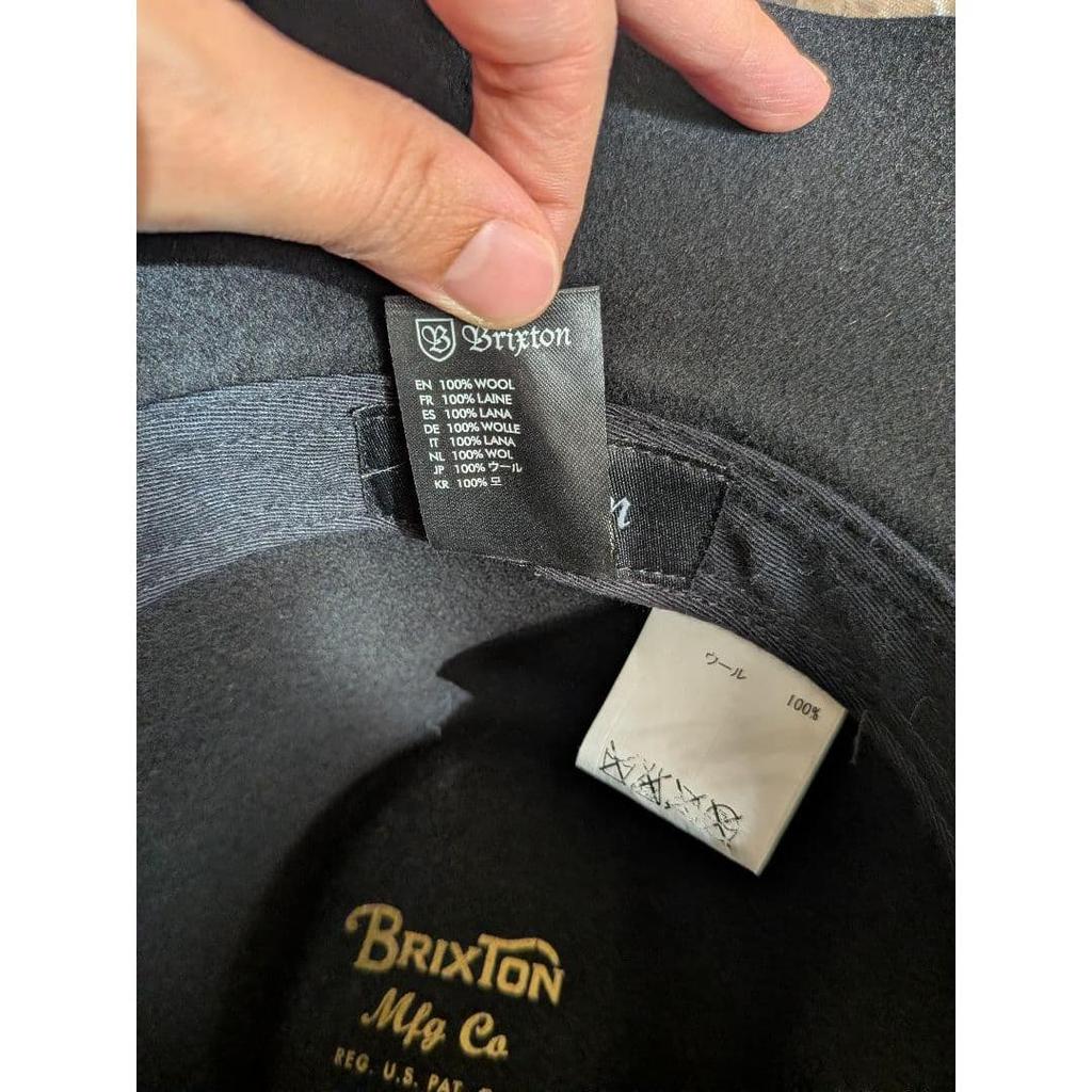 Used Brixton Black Felt Hat with Ribbon