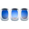 3Pcs/Set Airplane Window Decal Three-dimensional Self Adhesive Window View Landscape Wall Decor Airplane Wall Stickers for Home