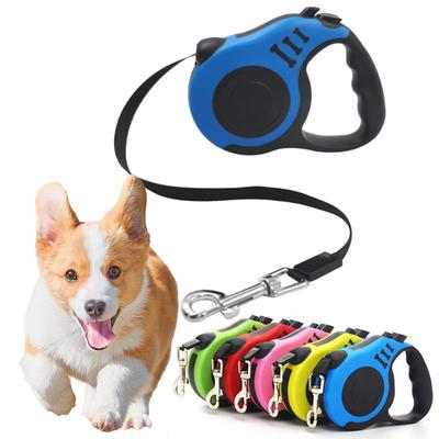 Dog Leash 3/5m Automatic Retractable Nylon Lead Large Dogs Outdoor Training Extension Walking Running Rope Roulette Accessories