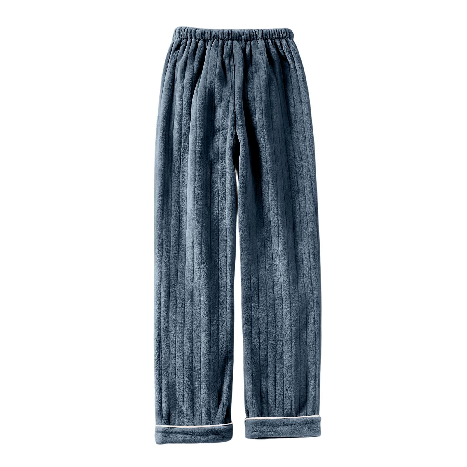 

Women s Fashion Fleece Line Thickened Long Pajama Pants L