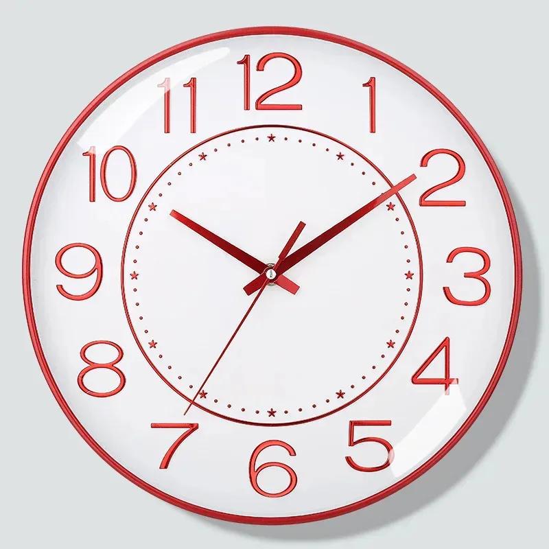8 Inch Simple Style Wall Clock Living Room Home Decor Digital Clocks Modern Design Swinging Pendulum Bedroom Ornament Office