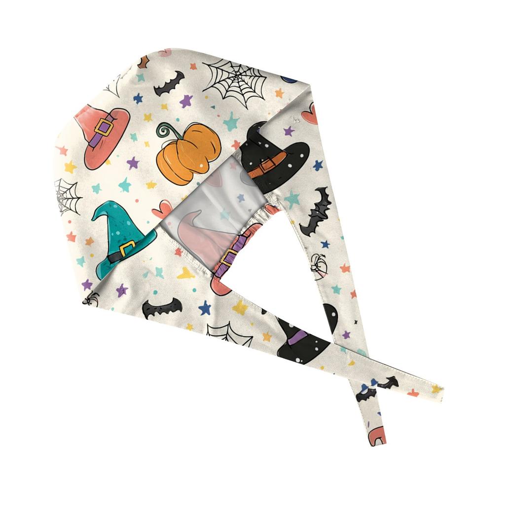 Fashion Halloween Print Work Hat Casual Wash Hat Bag Cap