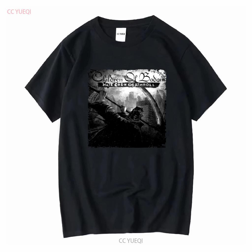 Children Of Bodom Hate Crew Deathroll Album T-Shirt Schwarz Weiß Größen S 5XL Langarm Vintage Leicht Ausgewaschen Unisex Freizeit