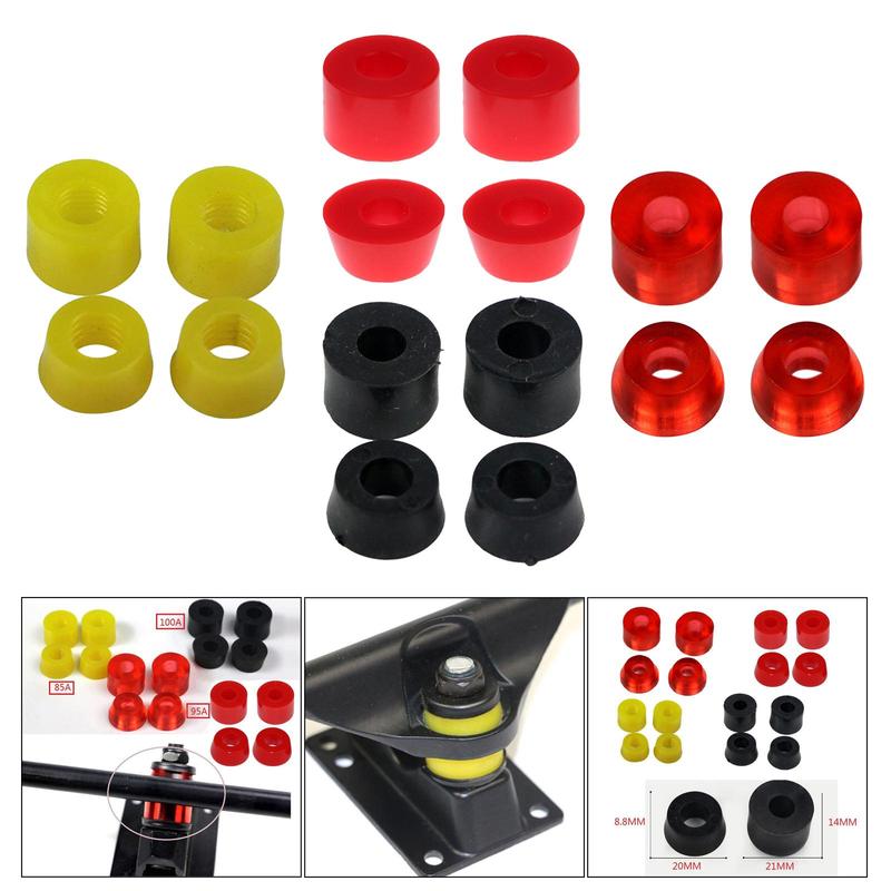 Universal Skateboard Bushing Kit PU Shock Absorber Pads Replacement for Double Rocker Street Skate
