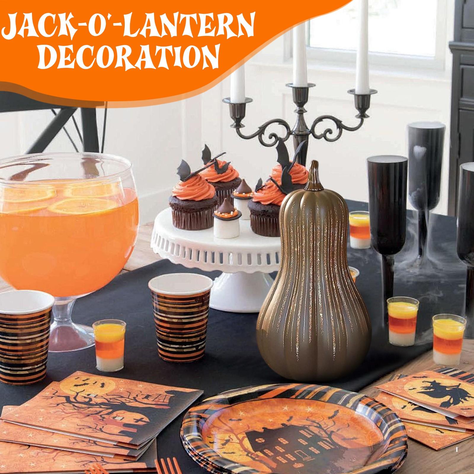 

LED Light Pumpkins, Night Pumpkins,Timer Lighted Sparkling Night Glass Pumpkin, Pumpkin Light Decorations For Bedroom Hallway One Size