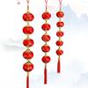 Flocking Plum Blossom Lantern Pendant Chinese Style Round Ball Lantern String  Shopping Mall