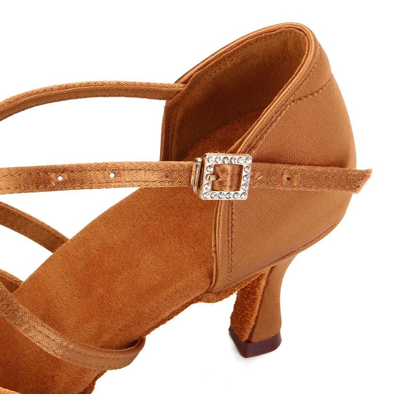 Professionella kvinnor latinsk dansskor Salsa sällskapsdansskor inomhusklack 7cm