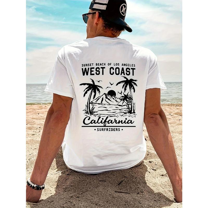 Men's 100% Cotton Summer Loose PARIS Creative Letter Print Casual Slim Fit Round Neck Short Sleeved T-shirt Top