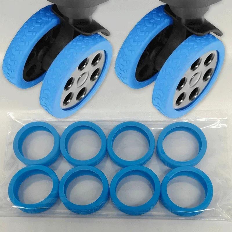 8PCS Silicone Luggage Wheel Covers - Universal Wheel Protector for Suitcase, Noise Reduction & Scratch Proof  Travel Accessories
