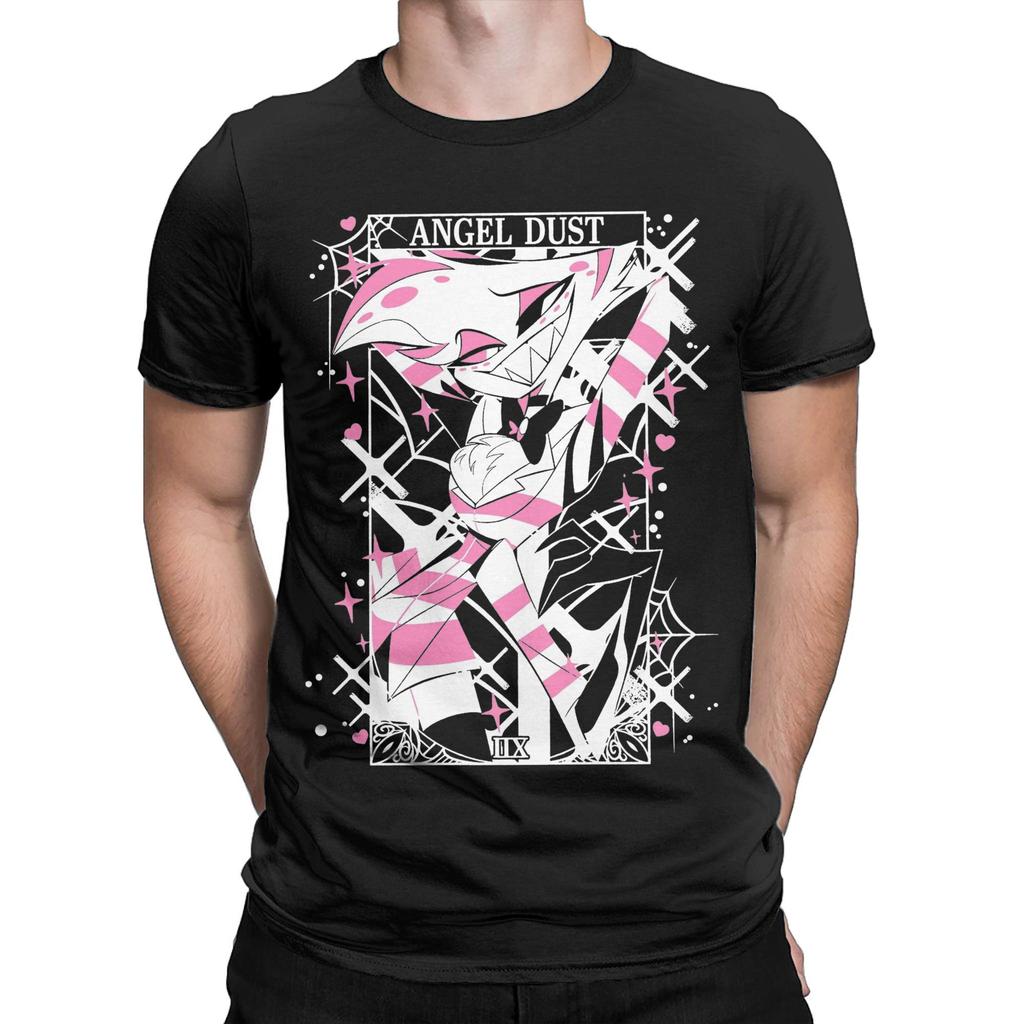 Cool Angel Dust Hazbined Hoteled T-Shirts Men Crewneck 100% Cotton T Shirt Short Sleeve Tees Gift Clothes